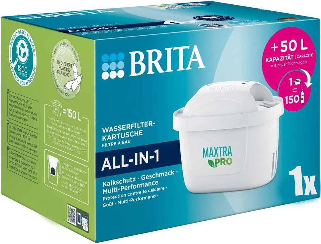 BRITA MAXTRA PRO allti1 vattenfilter 1Pack MAXTRA+ OEM, Minskar föroreningar, klor