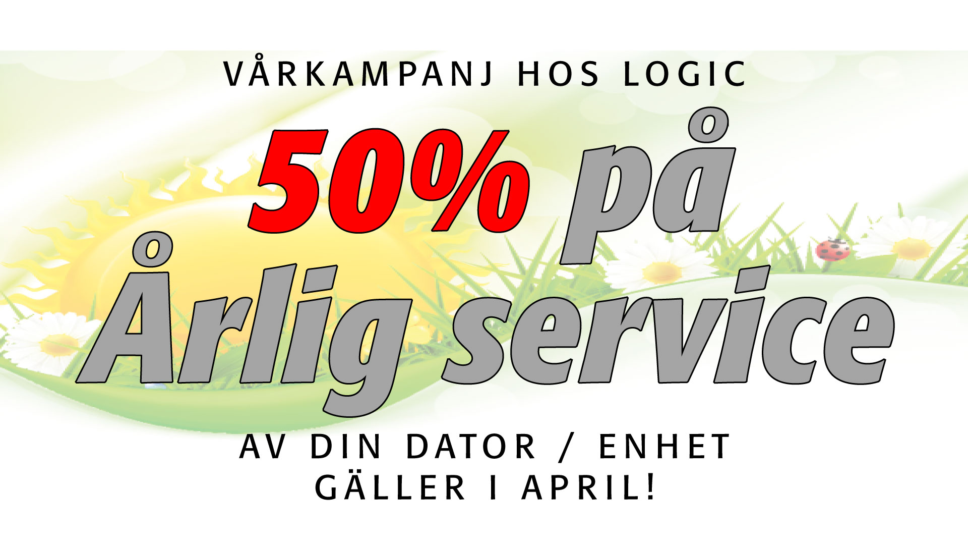 50% rabatt på Årlig Service