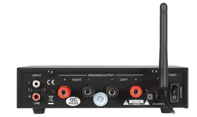 Dynavox Mini-förstärkare CS-PA8, stereo digital förstärkare, skruvbara anslutningsterminaler, integrerad BT-antenn och hörlursuttag, svart#3