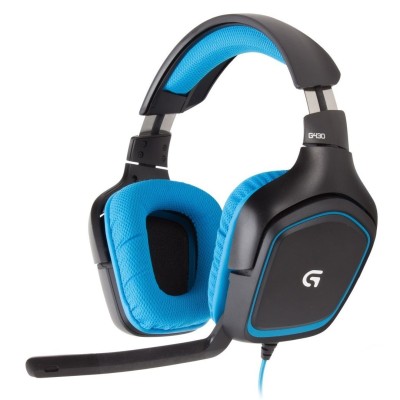 Logitech G430 Gaming Headset, 7.1 virtuell surround, USB/3,5 mm