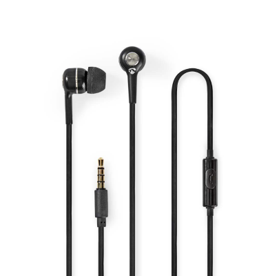 Trådbundna Hörlurar 3.5 mm, 1,20 m kabel, Mik+Vol Kontroll