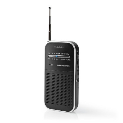 FM-radio, Portabel design, AM/FM, Batteridriven, Analog, 3,5mm Hörlursuttag, Svart#3