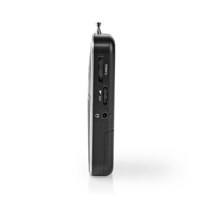 FM-radio, Portabel design, AM/FM, Batteridriven, Analog, 3,5mm Hörlursuttag, Svart#7