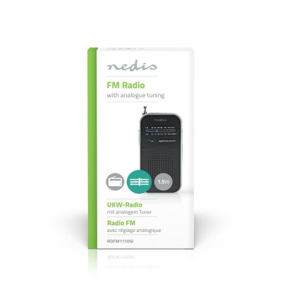FM-radio, Portabel design, AM/FM, Batteridriven, Analog, 3,5mm Hörlursuttag, Svart#9
