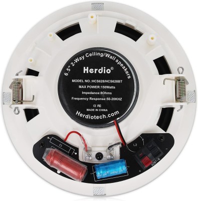 Herdio 6,5 tum 150 watt takhögtalare för badrum, kök, sovrum, täckta verandor par#4