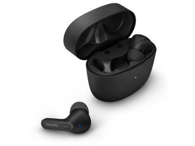 Philips T2206 In-Ear True Wireless-hörlurar (Svart) in-ear-passform, IPX4-vattenskydd, 18 timmars uppspelningstid