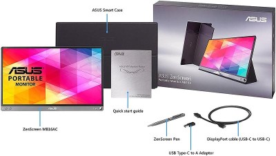 15.6" Asus MB16AC ZenScreen Portable USB-monitor, Full HD IPS 1920x1080, 800:1, USB-C powered, Smart Case, ZenScreen pen#3