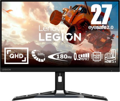 27" Lenovo Legion R27qe, IPS 2560x1440, 0,5 ms, 180Hz FreeSync, höjdjusterbar, pivot, HDMI/DP
