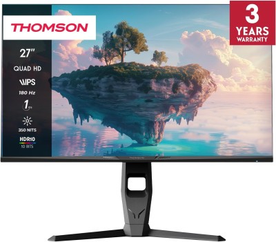 27" QHD Gaming-monitor, Thomson 180 Hz IPS-panel, 1ms, RGB-omgivningsbelysning, 2x HDMI, 2x DP, Adaptive Sync