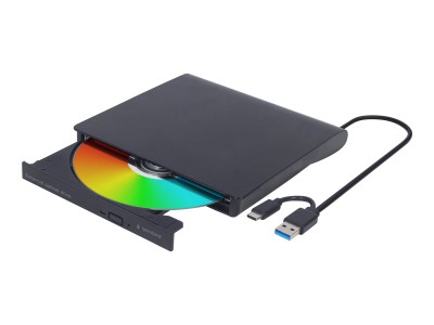 Gembird DVD-USB-03 - DVD±RW (±R DL) / DVD-RAM drive - USB 3.1 Gen 1 - external - DVD-RW (Brännare) - USB 3.1 Gen 1 - Svart