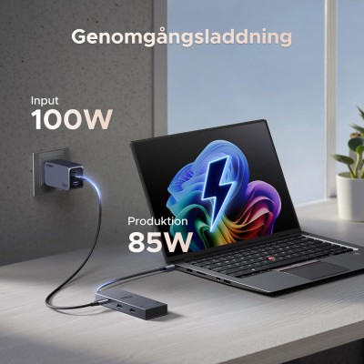 Revodok Pro Docka 2xHDMI 4K@60Hz stöd för 2 skrämar, 10 Gbps USB-C Hub Dual Display 2xUSB-A 3.2 & 1xUSB-C 3.2#4