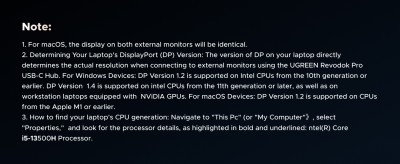 Revodok Pro Docka 2xHDMI 4K@60Hz stöd för 2 skrämar, 10 Gbps USB-C Hub Dual Display 2xUSB-A 3.2 & 1xUSB-C 3.2#7