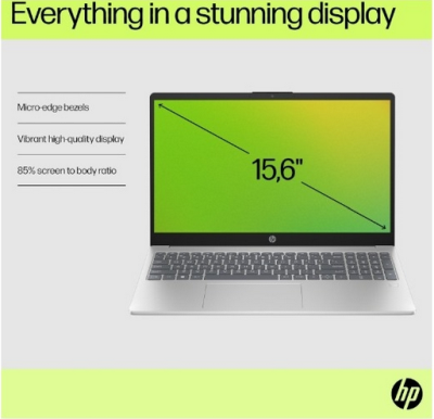 15,6" HP 15-fd0411no, TN HD, Intel i3 N305 3,8 Ghz, Win11S, 8 Gb, 128 Gb SSD NVMe, UHD Graphics, Wi-Fi 6, BT, Silver#4