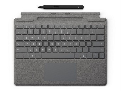 Microsoft Surface Pro Keyboard med Slim Pen (platina) Nordic keyboard, stylus och Slim pen 2 gen. för Surface Pro, Co-pilot knapp