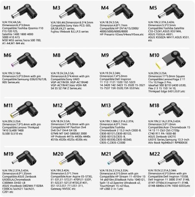 AC-adapter Universal 90W strömkabel med 16 kontakter Lenovo Dell ASUS Acer Samsung Sony Toshiba HP Compaq Medion Sony VISO#3