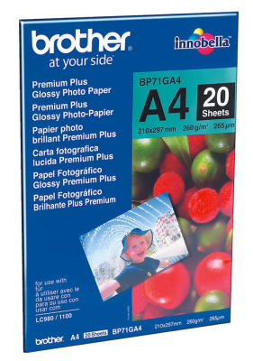 Brother BP71 Glossy Paper, A4, 20 ark