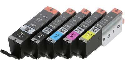 Canon 1xPGI550 Sv+4xCLI551 svart/svart/cyan/magenta/gul (Bulk pack m. 5 st
