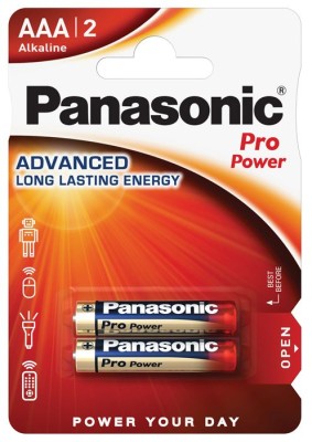 Panasonic Batteri 2xAAA Pro Power LR03