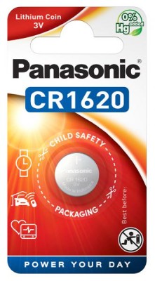 Panasonic Batteri CR1620 Knappcells 1-pack