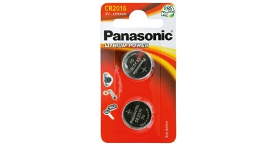Panasonic Batteri CR2016 Knappcells 2-pack