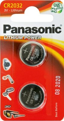 Panasonic Batteri CR2032 Knappcells 2-pack