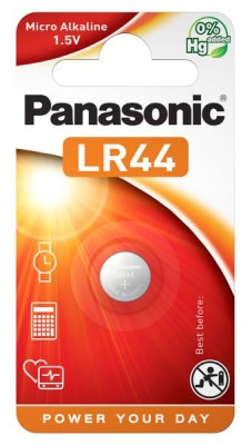 Panasonic Batteri LR44 / LR44L /1BP Knappcell