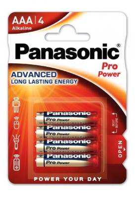 Panasonic Batteri 4xAAA Pro Power LR03