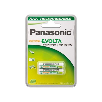 Panasonic Batteri 2xAAA 750mAh Uppladdningsbara