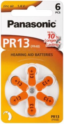 Batteri PR13 (PR48) Panasonic Hörselapp. Knappcells 6-pack