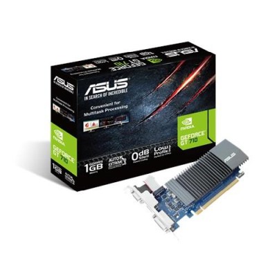 Asus GeForce GT710 1 GB GDDR5, VGA/DVI/HDMI, fläktlöst
