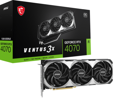 MSI GeForce RTX 4070 VENTUS 3X E OC 12 GB GDDR6X, HDMI/3xDP