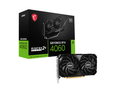 MSI GeForce RTX 4060 VENTUS 2X BLACK OC 8 GB GDDR6, HDMI/3xDP#1