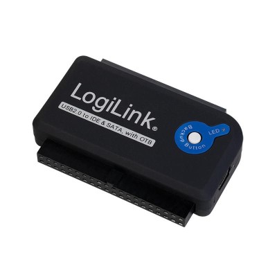 Adapter för anslutning av hårddiskar IDE, EIDE och SATA 2,5+3,5 tum till USB 2.0, inkl. strömadapter Logilink#2
