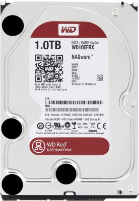 1 TB WD Red, IntelliPower, 64 MB cache, SATA3, optimerad för NAS med 24x7 drift