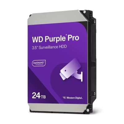 24 TB WD Purple Pro, 7200 rpm, 512 MB cache SATA3, Surveillance