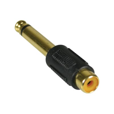 Adapter 6,3 mm hane till RCA hona, mono