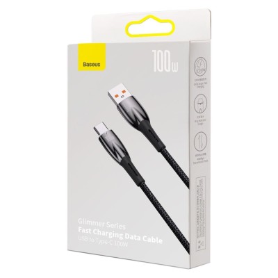 Baseus Cafule USB-A till USB-C, FastCharge 100W 5A, 1m - Svart#4