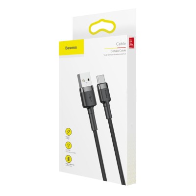Baseus Cafule USB-A till USB-C, QuickCharge 3A, 1m - Svart#3