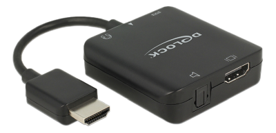 HDMI Audio Extractor DeLOCK, 4K@30Hz, kompakt - Svart