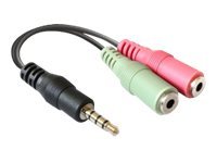 Delock Headset Adapter 1 x 3.5 mm 4 pin Stereo hane > 2 x 3.5 mm hona