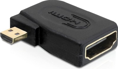DeLOCK HDMI adapter, Micro HDMI ha - HDMI ho, vinklad, svart