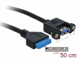 DeLOCK USB 3.0 USB intern till Extern kabel 50cm