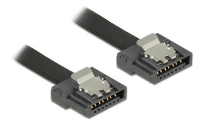 Sata Kabel DeLock 6 Gb/s 50cm Svart m. Lås