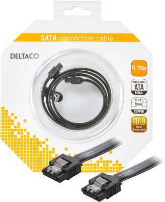 SATA-kabel, 0,75m SATA 6Gb/s, lås-clips#1