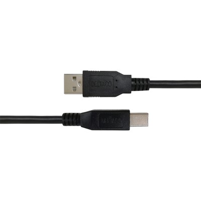 Deltaco USB 2.0 Kabel Typ A - Typ B, 3m - Svart#2