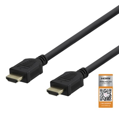 Deltaco Premium High Speed HDMI cable, 2m - Svart