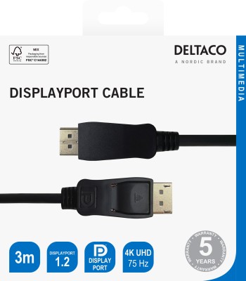 Deltaco DisplayPort kabel, 3m - Svart#3