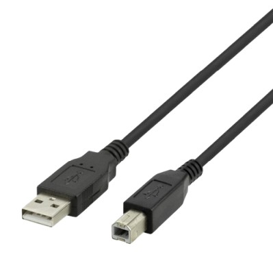 Deltaco USB-B 2.0 cable, suitable for printers, 1m - Svart#1