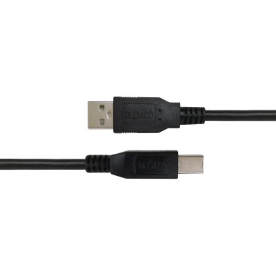 Deltaco USB-B 2.0 cable, suitable for printers, 1m - Svart#2