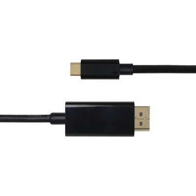 USB-C till DP Kabel, 4K UHD, gold plated, 2m - Svart#2